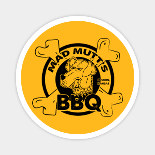 Mad Mutt's BBQ black logo Magnet